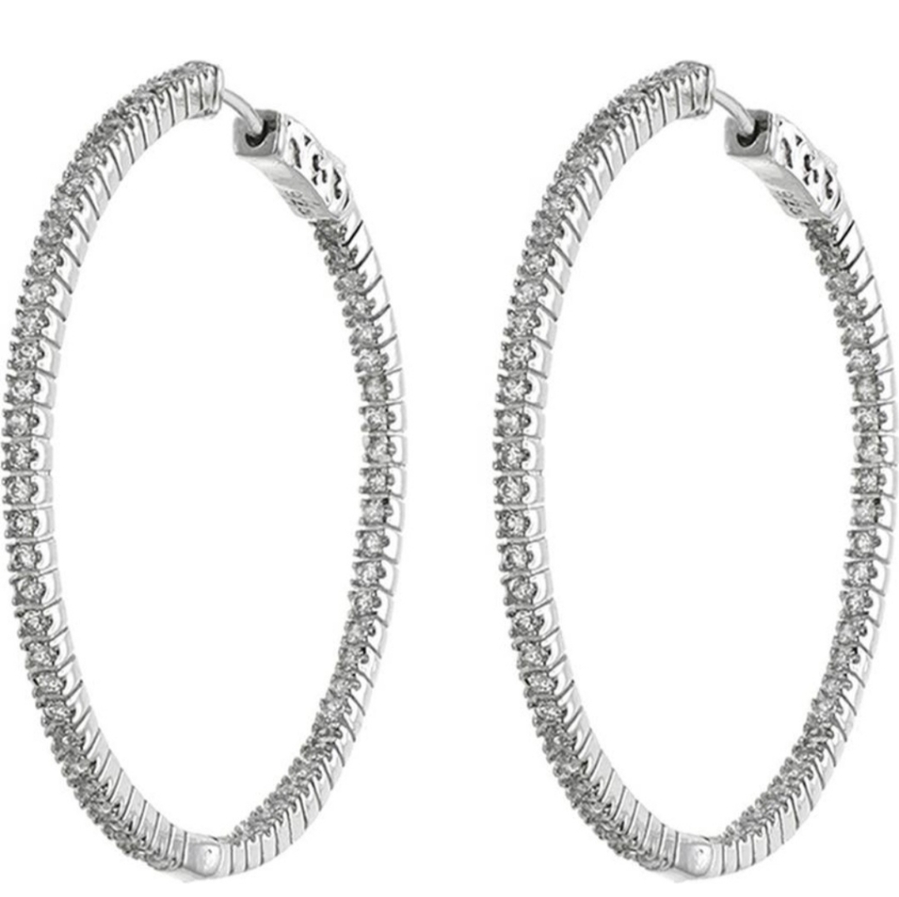 Elegant Silver Hoop Earrings